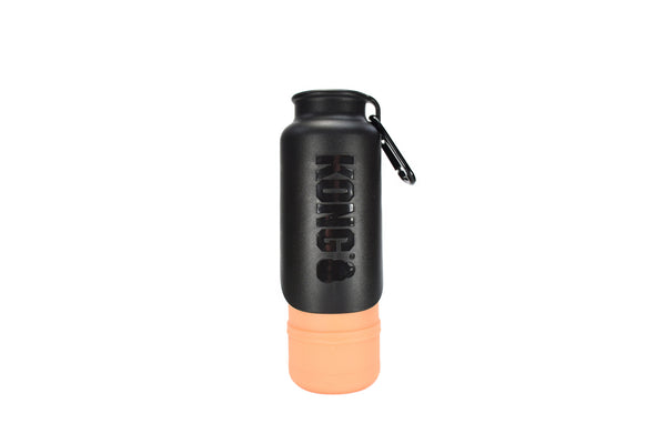 Isolierte Wasserflasche KONG H2O mit Trinknapf - orange