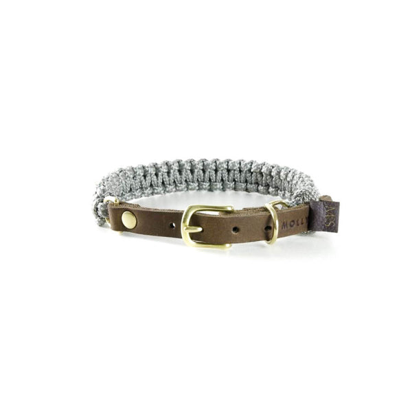 Touch of leather Hundehalsband - Grey